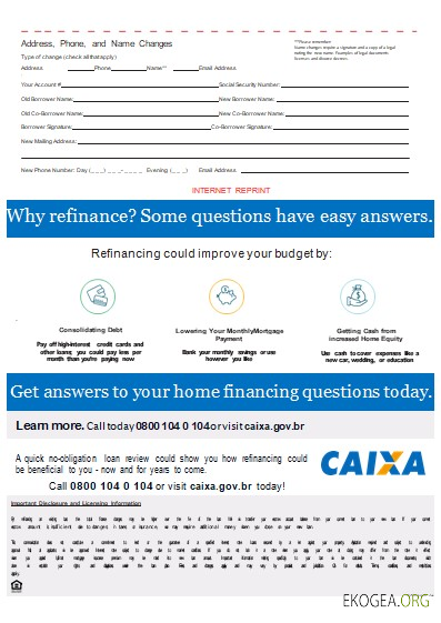 Relevé hypothécaire de la banque Brésil Caixa, 3 pages, 3 scr template Relevé hypothécaire de la banque Brésil Caixa, 3 pages, 3 scr template